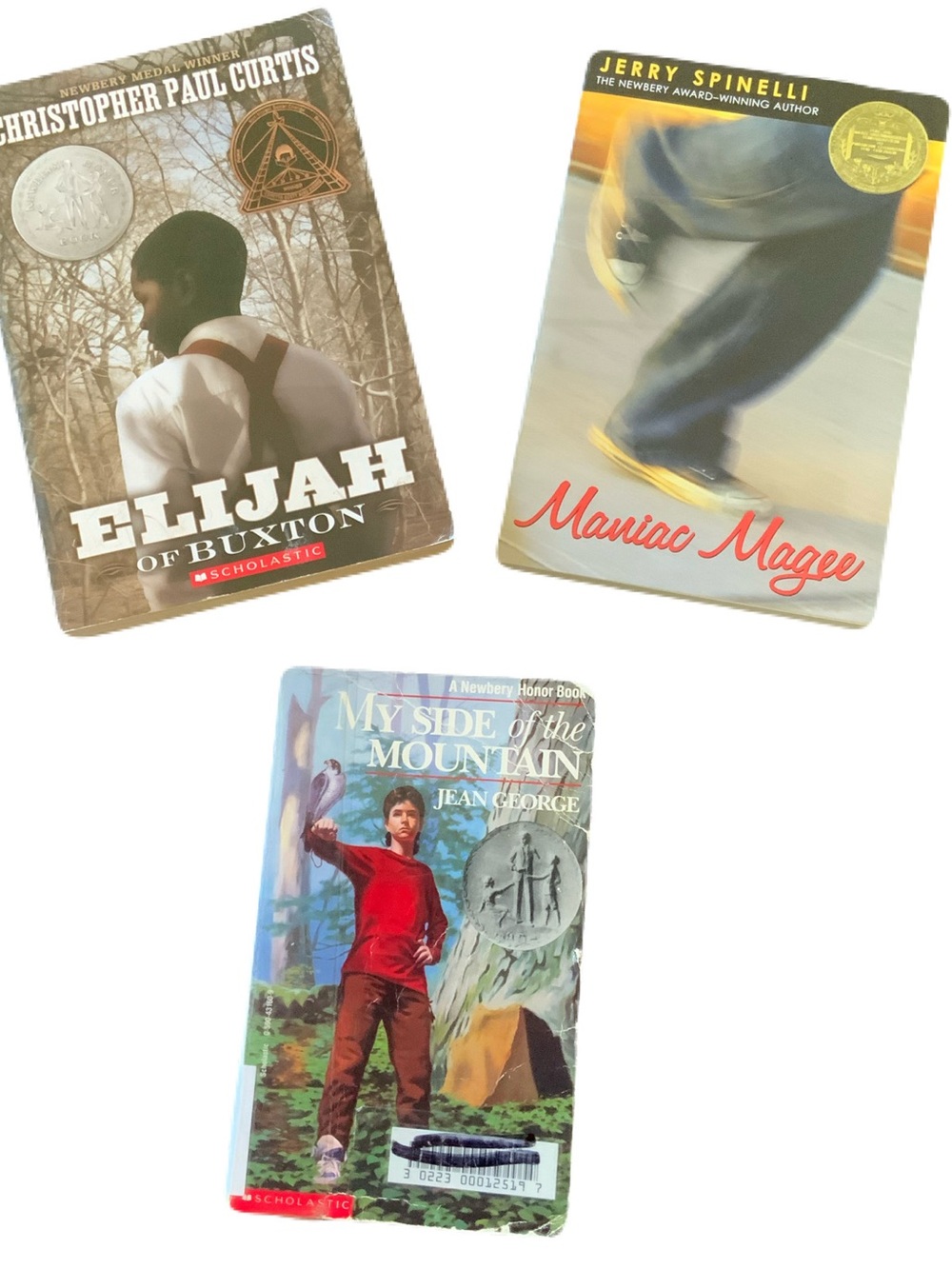 Newberry Award Scholastic children's paperback books - lot of 3